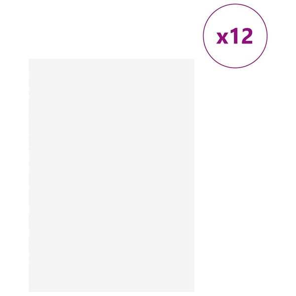 vidaXL Dekoplatten 12 pcs Weiß 21 x 30 x 0.3 cm Holzwerkstoff