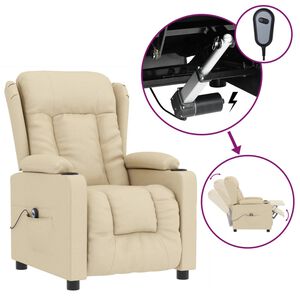 vidaXL Relaxsessel Elektrisch Creme Stoff