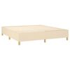 vidaXL Boxspringbett mit Matratze Creme 180x200 cm Stoff