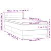 vidaXL Boxspringbett mit Matratze Rosa 100x220 cm Samt
