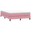 vidaXL Boxspringbett ohne Matratze Rosa 160x220 cm Samt