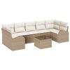 vidaXL Gartensofa-set 8 stk. Beige Poly-Rattan