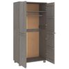 vidaXL Kleiderschrank HAMAR Hellgrau 89x50x180 cm Massivholz Kiefer