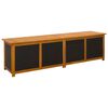 vidaXL Gartenlagerbox 185 L Massivholz Akazie 200 x 50 x 56 cm Schwarz