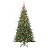 vidaXL K&uuml;nstlicher klappbarer Weihnachtsbaum Gr&uuml;n 180 cm PE und PVC