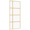 vidaXL Schiebet&uuml;r Golden 90x205 cm ESG-Klarglas und Aluminium
