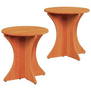 vidaXL Couchtisch 2 stk. Wachsbraun 46 x 46 x 47 cm Massivholz Kiefer