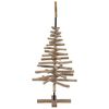 vidaXL Weihnachtsbaum mit Ständer Braun 120 cm Massivholz Teak