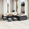 vidaXL Gartensofa-set 14 pcs Schwarz Poly-Rattan