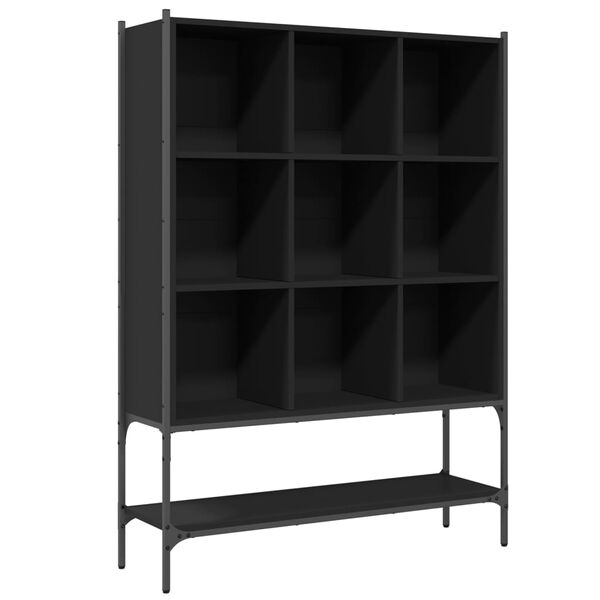 vidaXL Bücherregal Schwarz 102x30x141,5 cm Holzwerkstoff