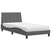 vidaXL Bett mit Matratze "Hanko" Dunkelgrau 100x200 cm Stoff