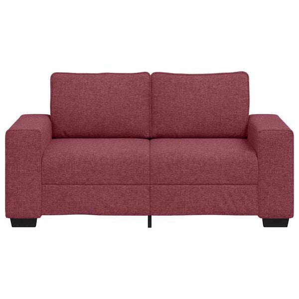 vidaXL 2-Sitzer-Sofa Weinrot 160x77x82 cm Stoff