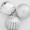 vidaXL Weihnachtskugel-Set 15 pcs Silber Kunststoff