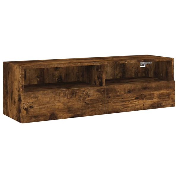 vidaXL TV-Wandschrank Räuchereiche 100x30x30 cm Holzwerkstoff