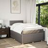 vidaXL Boxspringbett mit Matratze Taupe 120x200 cm Stoff
