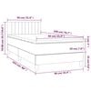 vidaXL Boxspringbett mit Matratze & LED Hellgrau 90x200 cm Samt