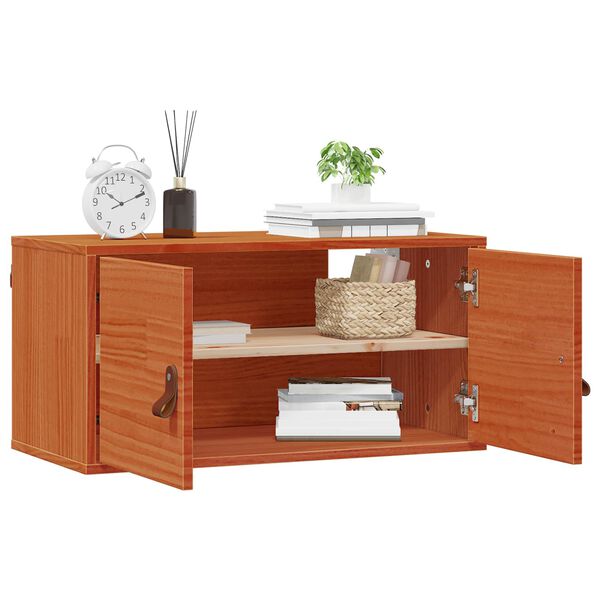 vidaXL Wandschrank Wachsbraun 60 x 30 x 30 cm Massives Kiefernholz