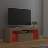 vidaXL TV-Schrank mit LED-Leuchten Sonoma-Eiche 120x35x40 cm
