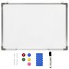 vidaXL Magnetisches Whiteboard Wei&szlig; 70 x 50 cm Stahl