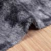 vidaXL Teppich Shaggy Hochflor NAVARRA Dunkelgrau 120x120 cm Polyester