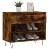 vidaXL Schuhregal Räuchereiche 70x36x60 cm Holzwerkstoff