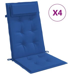 vidaXL Hochlehner-Auflagen 6 Stk. K&ouml;nigsblau Oxford-Gewebe