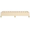 vidaXL Bettgestell ohne Matratze Creme 100x200 cm Stoff
