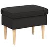 vidaXL Hocker Schwarz 55 x 35 x 41 cm Boucl&eacute;