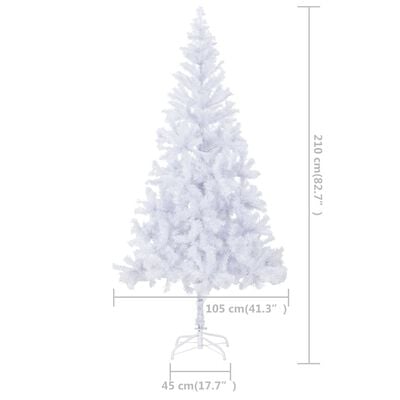vidaXL Künstlicher Weihnachtsbaum Beleuchtung Kugeln 210cm 910 Zweige