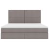 vidaXL Bett mit Stauraum und LED mit LED Taupe 180 x 200 cm Polyester
