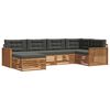 vidaXL Outdoor-Sofagarnitur mit Kissen 6 pcs Natur und Anthrazit