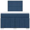 vidaXL Boxspringbett mit Matratze Blau 120x200 cm Stoff