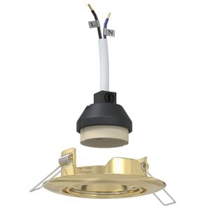 vidaXL Spotlight 6 stk. Gold 9 x 9 x 2,5 cm Metall