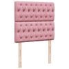 vidaXL Boxspringbett mit Matratze Rosa 80x200 cm Samt