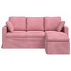 vidaXL Sofa Rosa Gesamtabmessungen: 178 x 134 x 80 cm (B x T x H) Samt