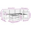 vidaXL Outdoor-Sofagarnitur 5 pcs Natur Massivholz Akazie