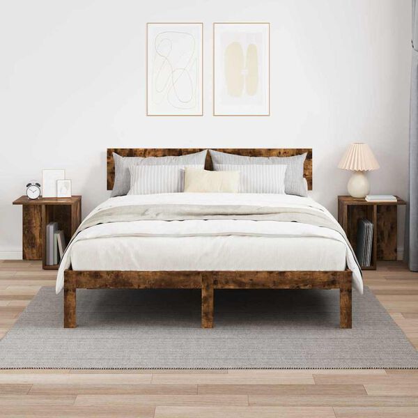 vidaXL Beistelltisch 2 pcs Ger&auml;ucherte Eiche 37 x 32 x 40 cm