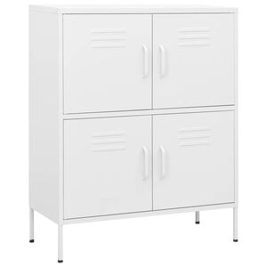 vidaXL Lagerschrank Wei&szlig; 80x35x101,5 cm Stahl