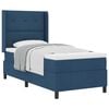 vidaXL Boxspringbett mit Kissen mit Kopfteil Blau 190 x 90 cm Stoff