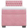 vidaXL Boxspringbett mit Matratze Rosa 80x200 cm Samt