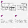 vidaXL Outdoor-Sofagarnitur mit Kissen 6 pcs Nat&uuml;rlich und Schwarz