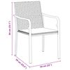 vidaXL Garten Essgruppe 5 pcs Braun Poly Rattan