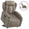 vidaXL Relaxsessel mit Aufstehhilfe Elektrisch Cappuccino Kunstleder