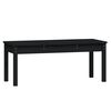 vidaXL Gartenbank Schwarz 109x44x45 cm Massivholz Kiefer