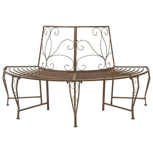 vidaXL Baumbank 4 -Sitzer 160 x 80 x 89 cm steel Antikbraun