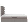 vidaXL Bett mit Stauraum und LED mit LED Taupe 160 x 200 cm Polyester