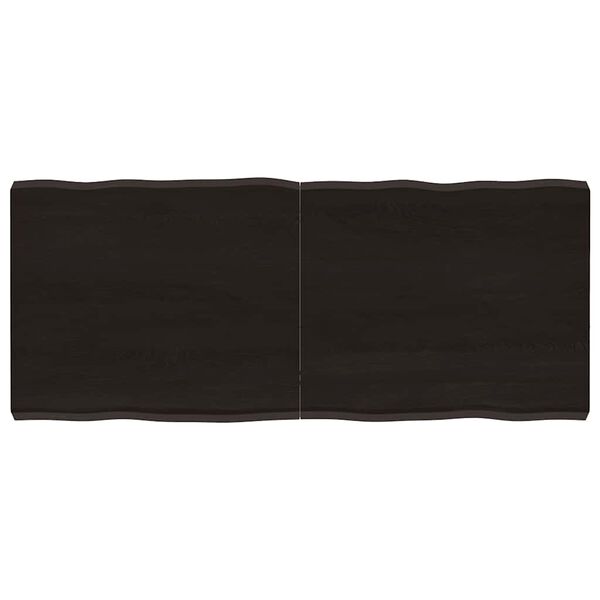 vidaXL Tischplatte 140x60x(2-6) cm Massivholz Behandelt Baumkante