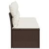 vidaXL Gartensofa mit Kissen 3-Sitzer Braun Poly Rattan