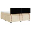 vidaXL Boxspringbett mit Matratze Creme 180x200 cm Stoff