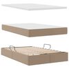 vidaXL Bett mit Stauraum und LED Cappuccino 120 x 190 cm Kunstleder
